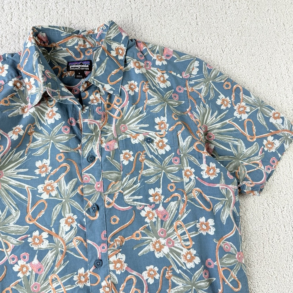 Patagonia Mens Go To Shirt S Organic Cotton Abalone Blue 52691